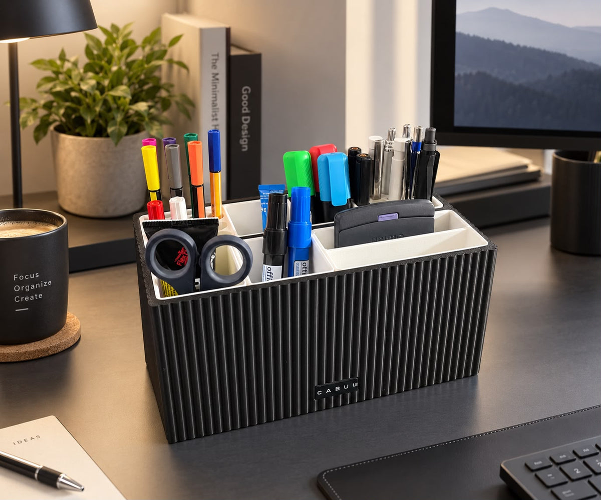 CABU FLUT Starter Set | Modularer Schreibtisch-Organizer mit 5 Modulen